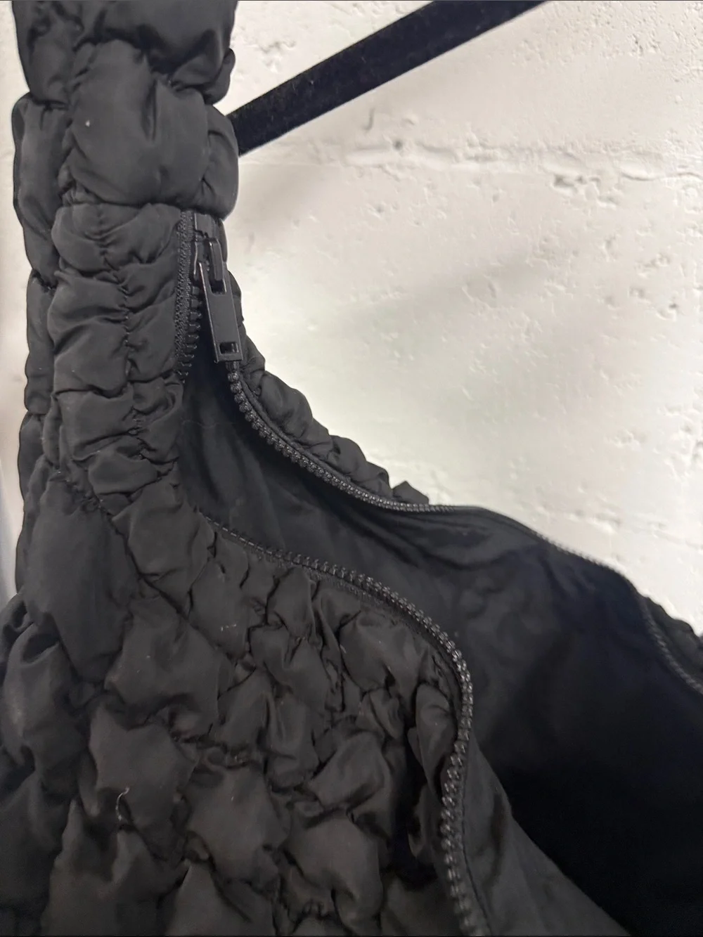 COS Oversized Quilted Black Puffer Hobo Bag - LIKE NEW